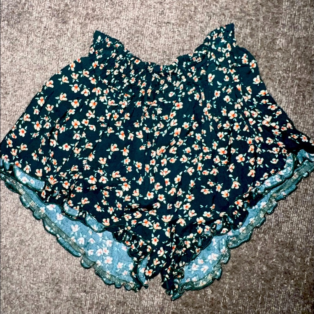 COPY - Nastya Nass Flora Garden Emerald/Navy Shorts